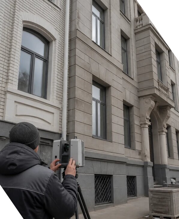 Лазерное сканирование фасадов зданий для обследования в Находке